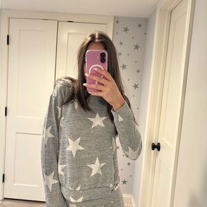 Boohoo grey star sweat set - S